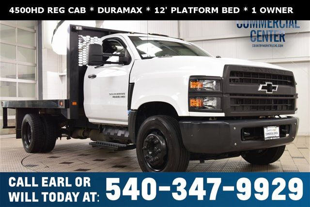 2019 Chevrolet Silverado 4500HD 4500HD REG CAB * DURAMAX * 12' FLATBED * LOCAL TRADE - 22887843 - 0