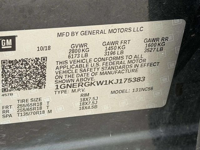 2019 Chevrolet Traverse FWD 4dr LT Cloth w/1LT - 22970624 - 20