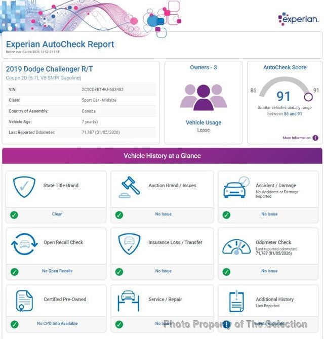 2019 Dodge Challenger R/T RWD W/ COLD WEATHER & DRIVER CONVENIENCE GROUP - 22980097 - 1