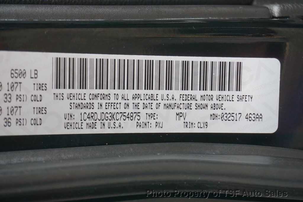 2019 Dodge Durango GT Plus AWD BLACKTOP PKG NAVI REAR CAM SUNROOF LEATHER 3RD SEAT  - 22949136 - 44