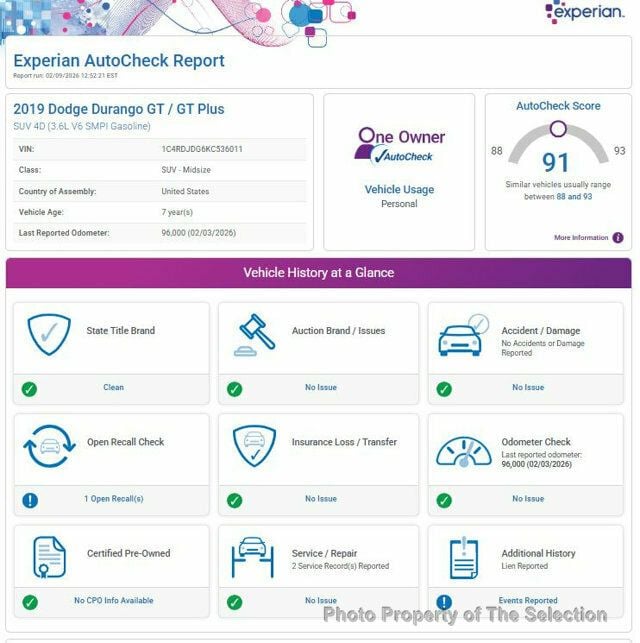 2019 Dodge Durango GT PLUS AWD W/PREMIUM GROUP & BLACKTOP PKG - 22980094 - 1