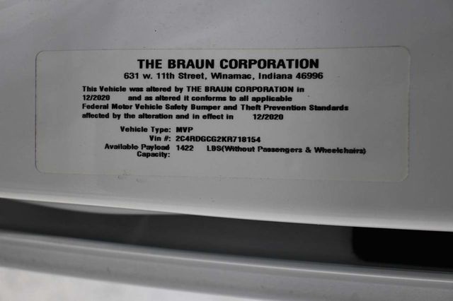 2019 Dodge Grand Caravan SXT Mobility Handicap Van - 22992712 - 30