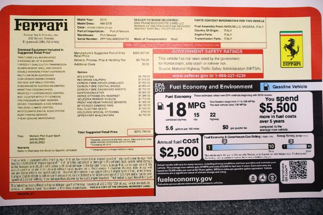 2019 Ferrari 488 GTB ROSSA CORSA...2,497 Miles...BIG Carbon Fiber! - 22883548 - 21