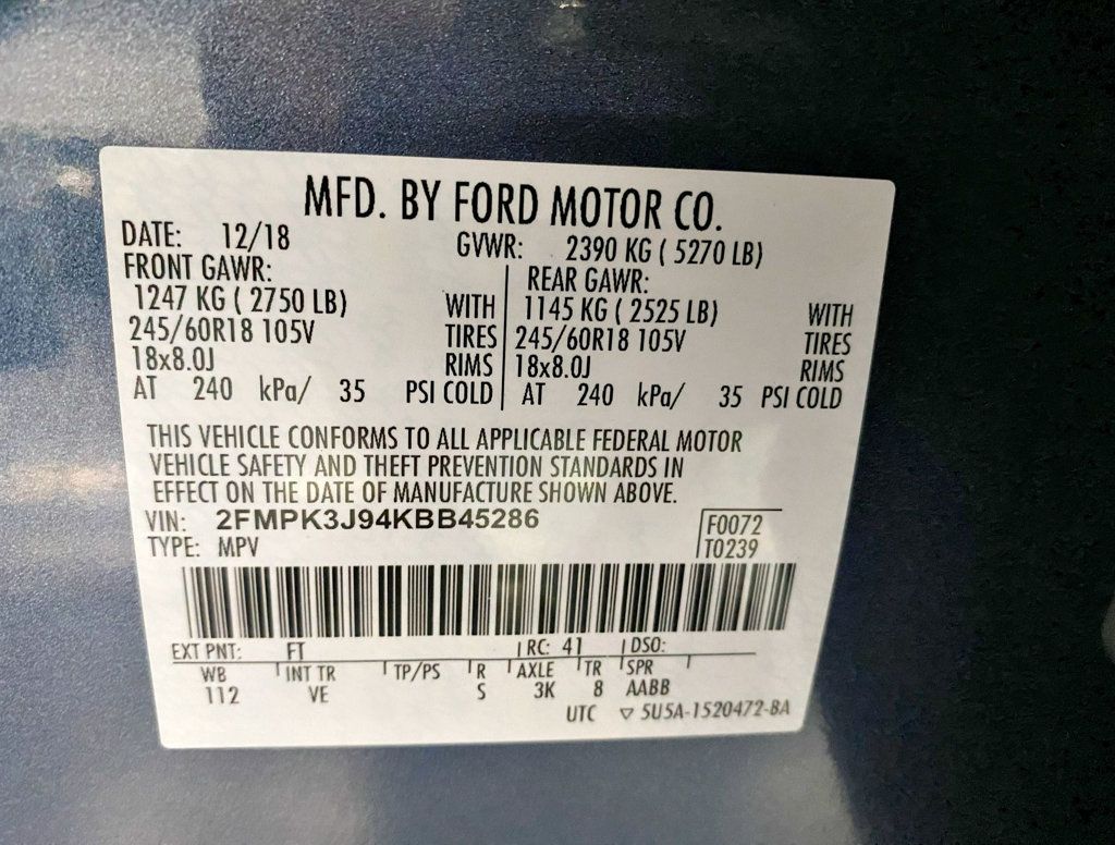 2019 Ford Edge SEL FWD - 22580854 - 45