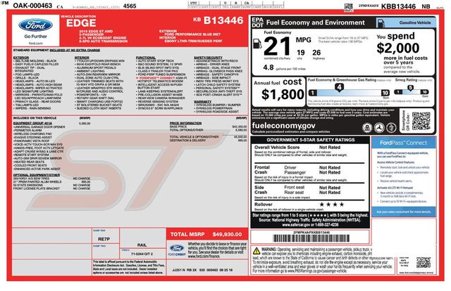 2019 Ford Edge ST AWD Navigation - 22991521 - 6
