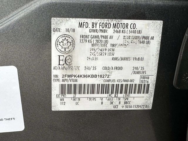 2019 Ford Edge Titanium AWD - 23007414 - 24