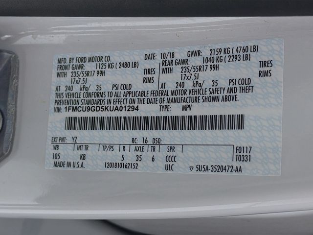2019 Ford Escape SE 4WD - 23008143 - 34