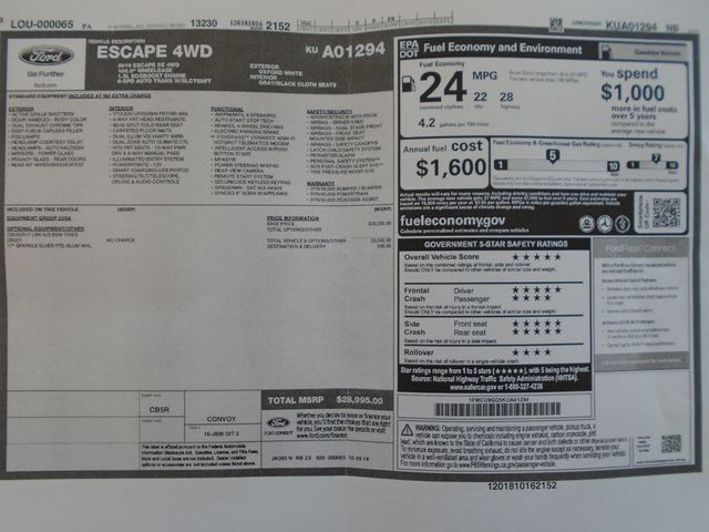 2019 Ford Escape SE 4WD - 23008143 - 35