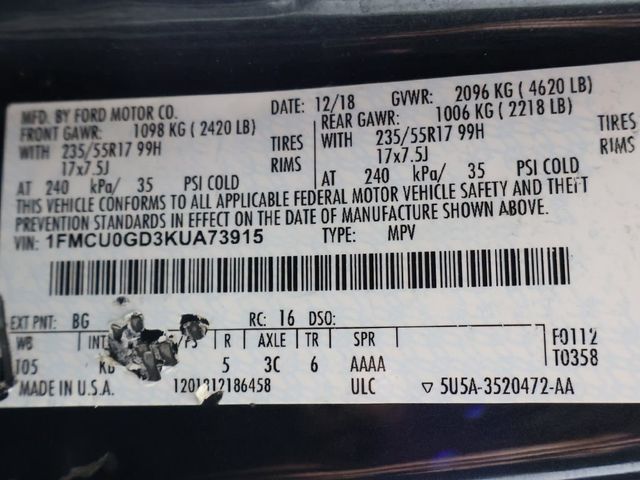 2019 Ford Escape SE FWD - 23074724 - 45