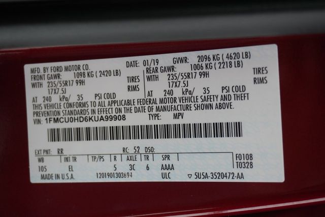 2019 Ford Escape SEL FWD - 22941109 - 27