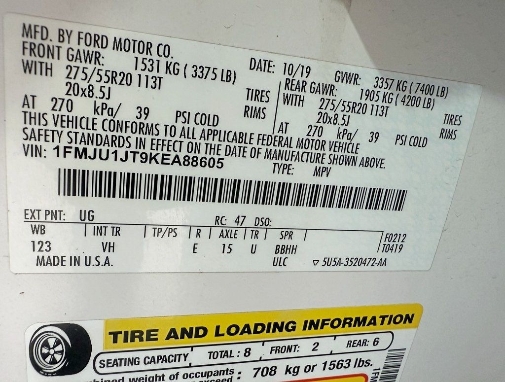 2019 Ford Expedition XLT 4x4 - 22952751 - 56