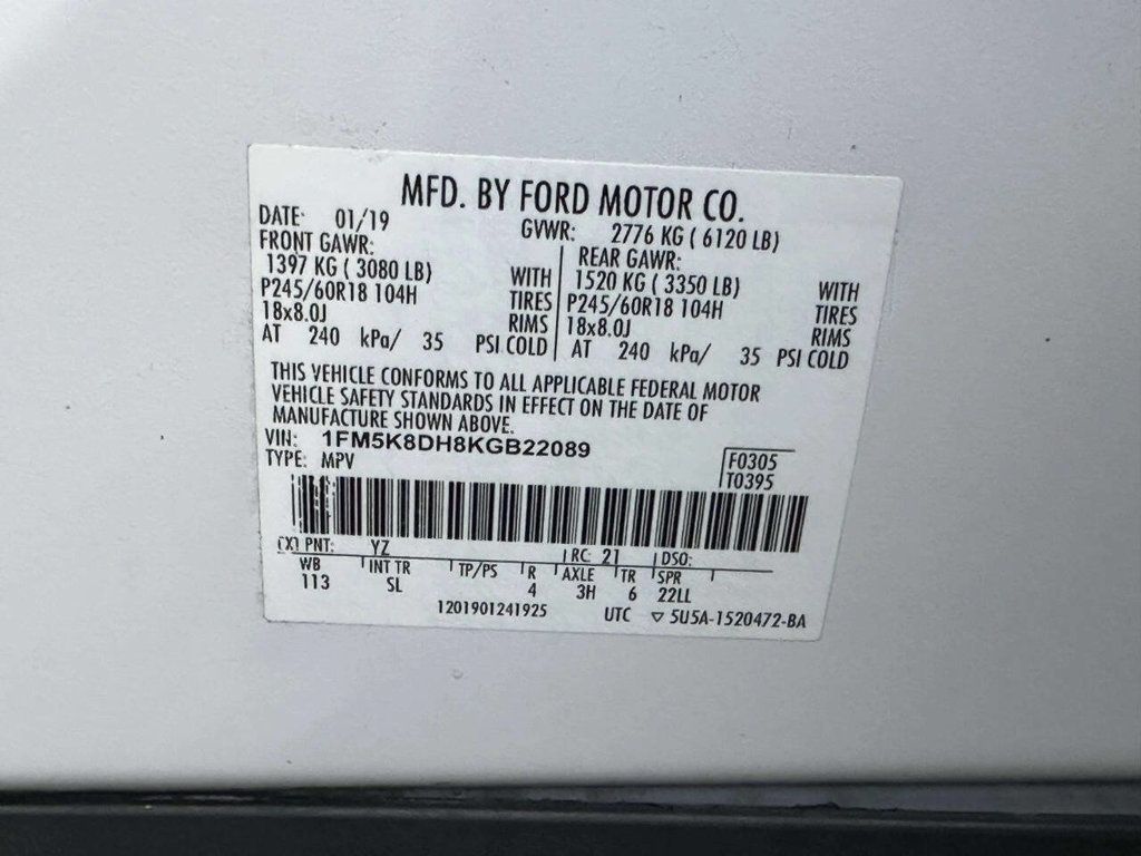 2019 Ford Explorer XLT 4WD - 22974794 - 24
