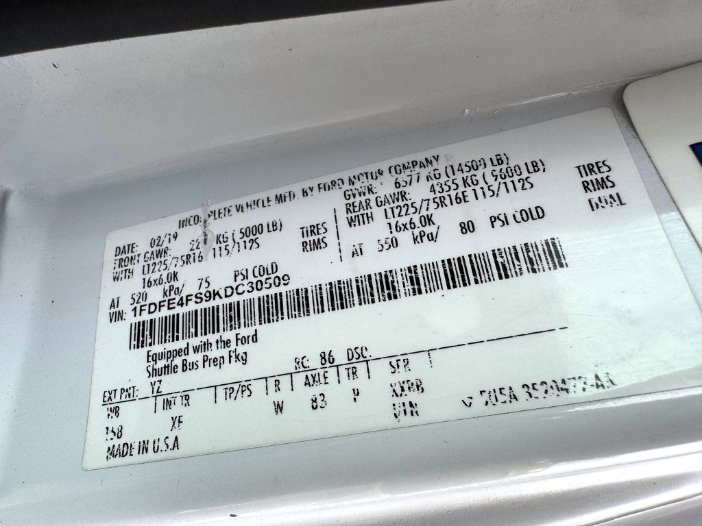 2019 Ford E-450 Cutaway Non-CDL Wheelchair Shuttle Bus For Adults Seniors Church & Handicapped Transportation - 22914031 - 42