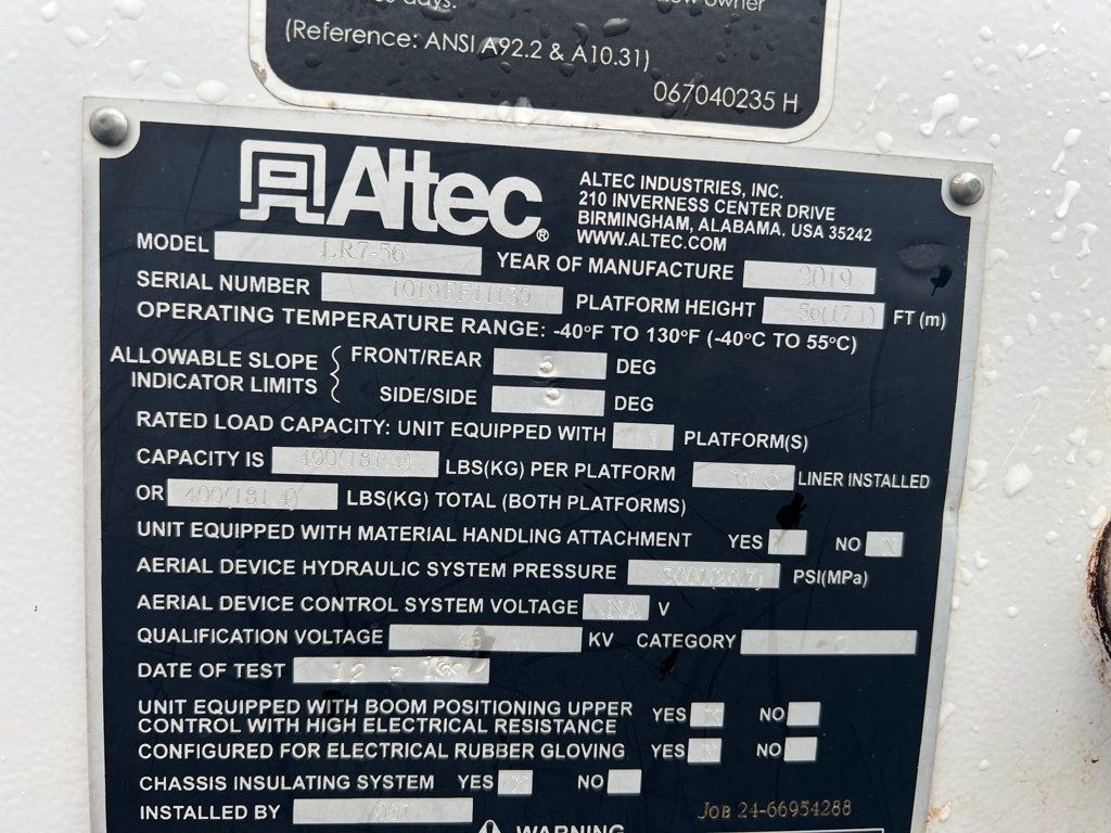 2019 Ford F750 w/ Altec LR7 56, 56 ft  Forestry Bucket - 23065766 - 33