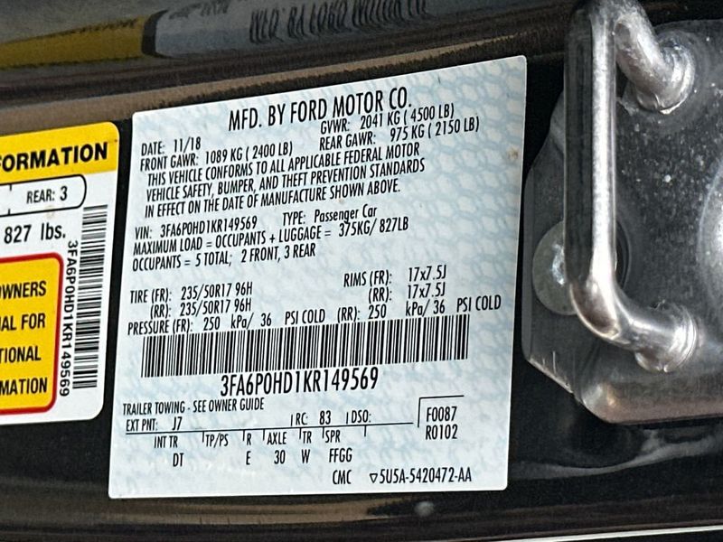 2019 Ford Fusion SE FWD - 23019690 - 21