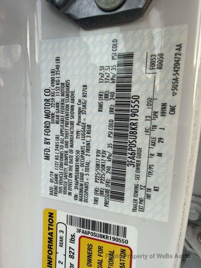2019 Ford Fusion Energi Titanium FWD - 23027010 - 12