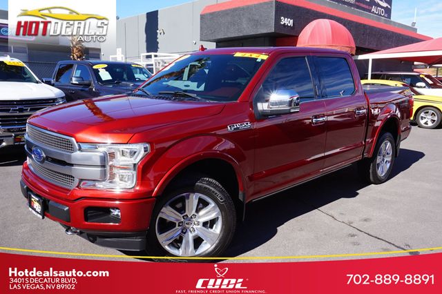 2019 Ford F-150 PLATINUM, 4X4, PREMIUM WHEELS, LOW MILES, PANO MOON ROOF,LEATHER - 22949429 - 0