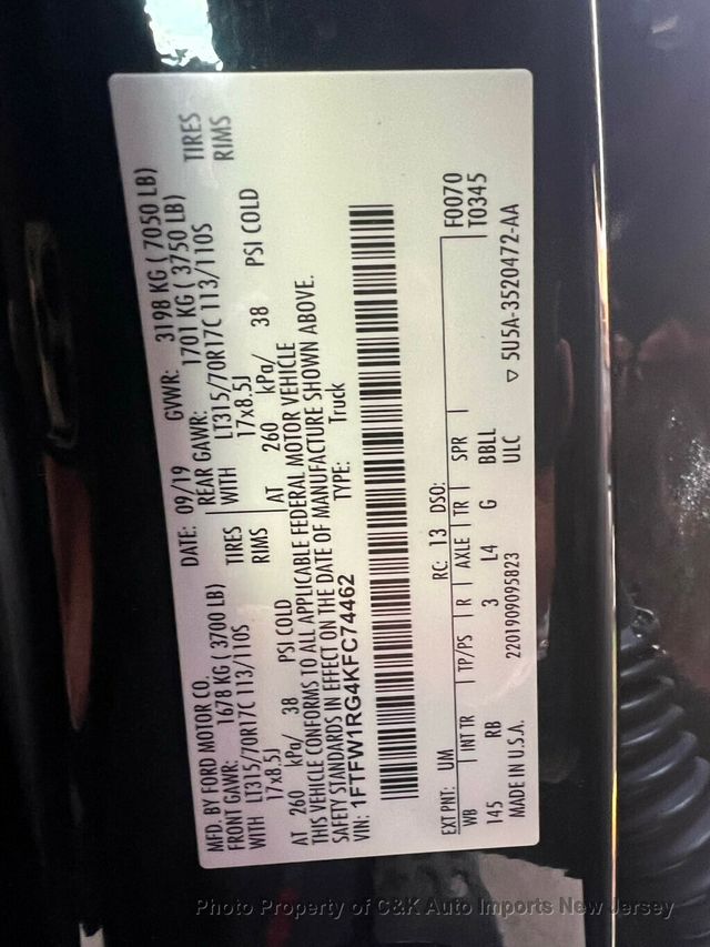 2019 Ford F-150  Raptor 4WD SuperCrew,802A LUXURY,TECHNOLOGY PKG,PANO ROOF - 22958416 - 53