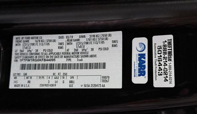 2019 Ford F-150 Raptor SuperCrew 4WD - 22927433 - 55