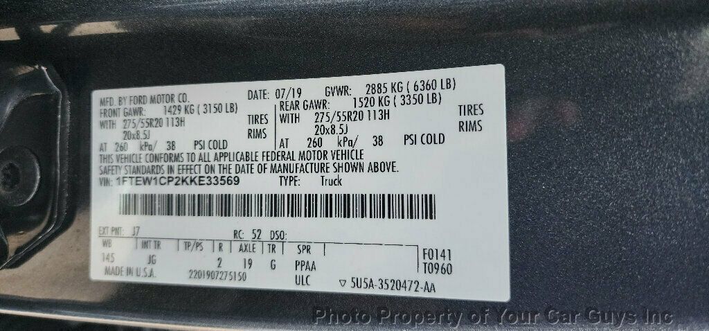 2019 Ford F-150 XL SuperCrew - 22589103 - 31