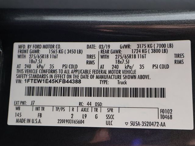 2019 Ford F-150 XLT - 23013323 - 48