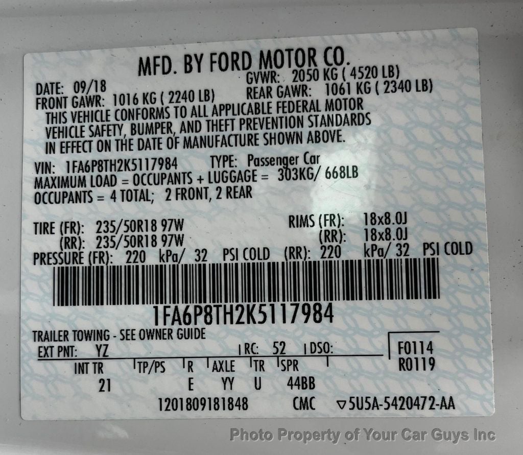 2019 Ford Mustang EcoBoost Fastback - 23040724 - 13