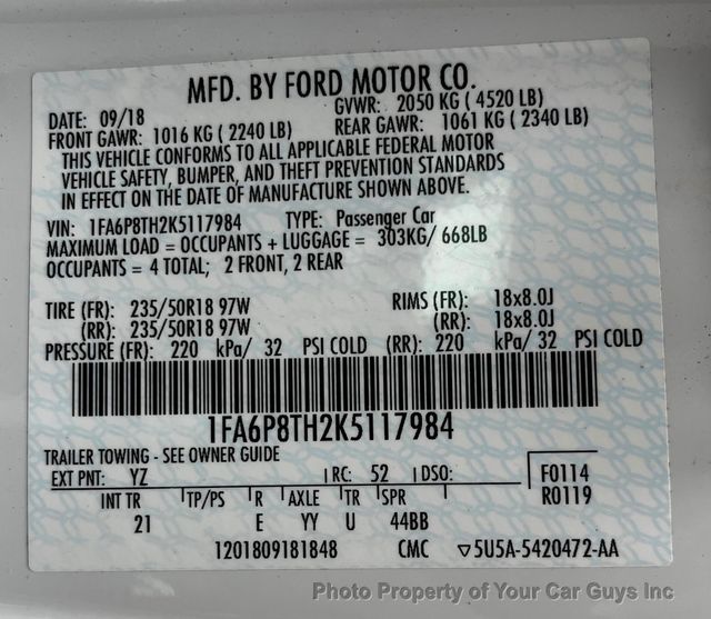 2019 Ford Mustang EcoBoost Fastback - 23040724 - 13