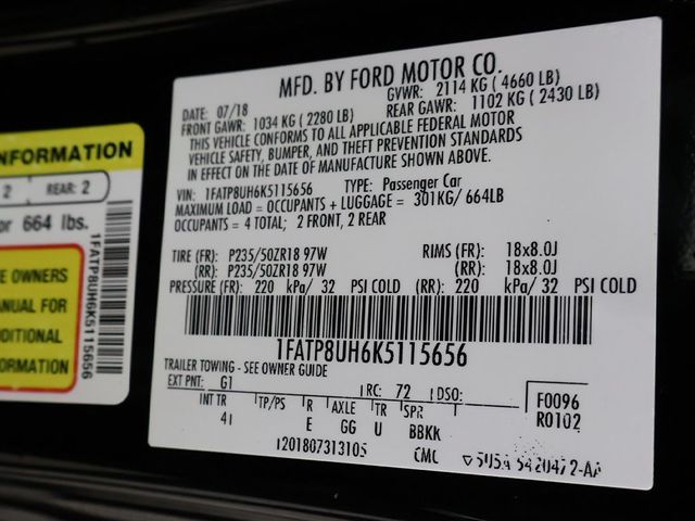 2019 Ford Mustang EcoBoost Premium Convertible - 22969200 - 37