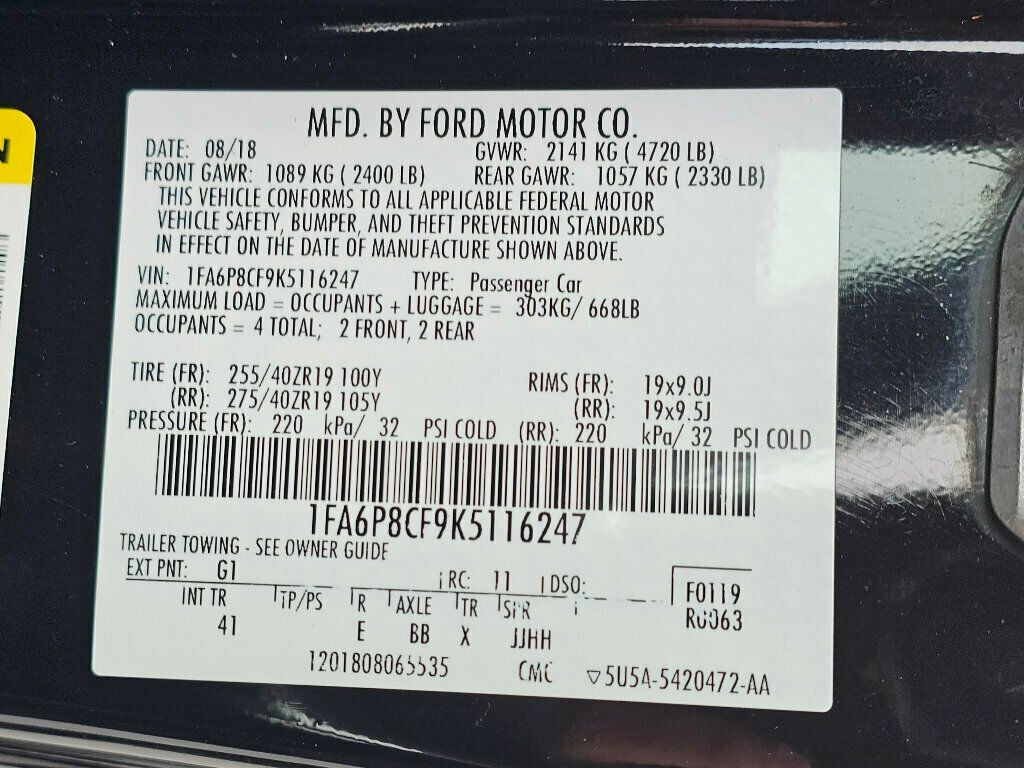 2019 Ford Mustang GT Fastback - 22944753 - 39