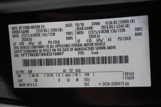 2019 Ford Super Duty F-250 SRW  - 22978694 - 34