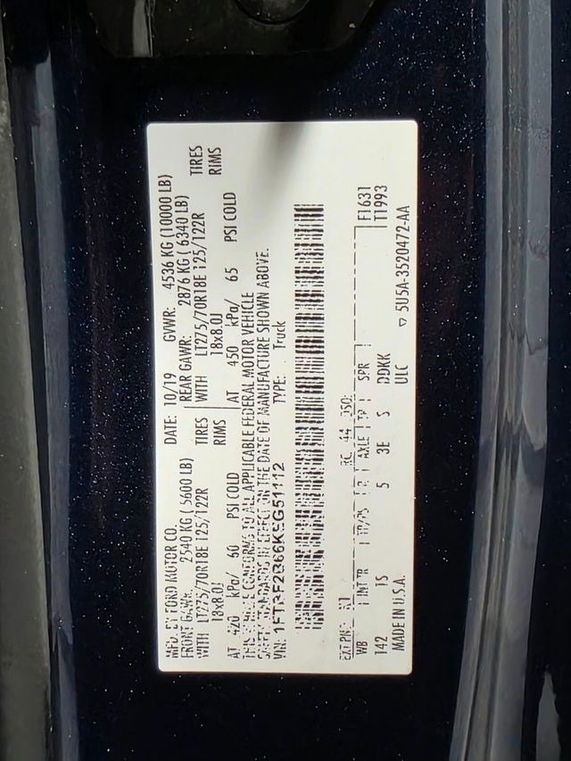 2019 Ford Super Duty F-250 SRW  - 22870636 - 16