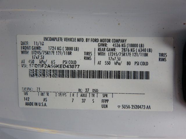 2019 Ford Super Duty F-250 SRW 6.2L V8 GAS*XL*2WD*REG CAB*ALUMINUM FLATBED W/ COLLAPSIBLE SIDES - 23038795 - 30
