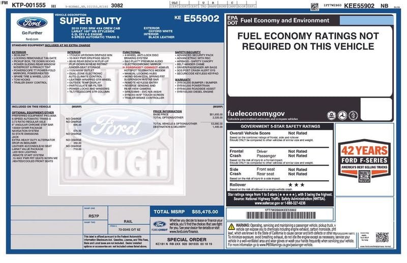 2019 Ford Super Duty F-250 SRW Lariat - 22893995 - 5