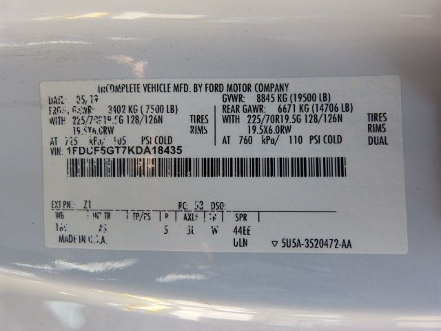 2019 Ford Super Duty F-550 DRW 6.7L V8 TURBO DIESEL*XL*2WD*REG CAB*34FT. "POSI +" CABLE/BUCKET - 22989225 - 49