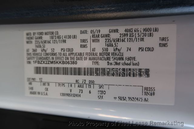 2019 Ford Transit Passenger Wagon Transit 350 Low Roof 15 Passenger Van  XLT - 23026298 - 13