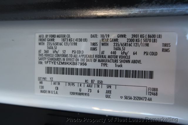 2019 Ford Transit Van T150 Cargo Vans 130 Ladder Rack - 22936777 - 13