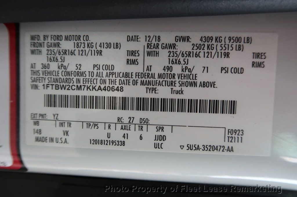 2019 Ford Transit Van T350 Medium Roof 148" Cargo Van - 23059808 - 13