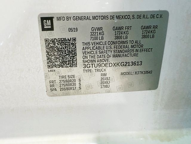 2019 GMC Sierra 1500 4WD Crew Cab 147" SLT - 22915888 - 49