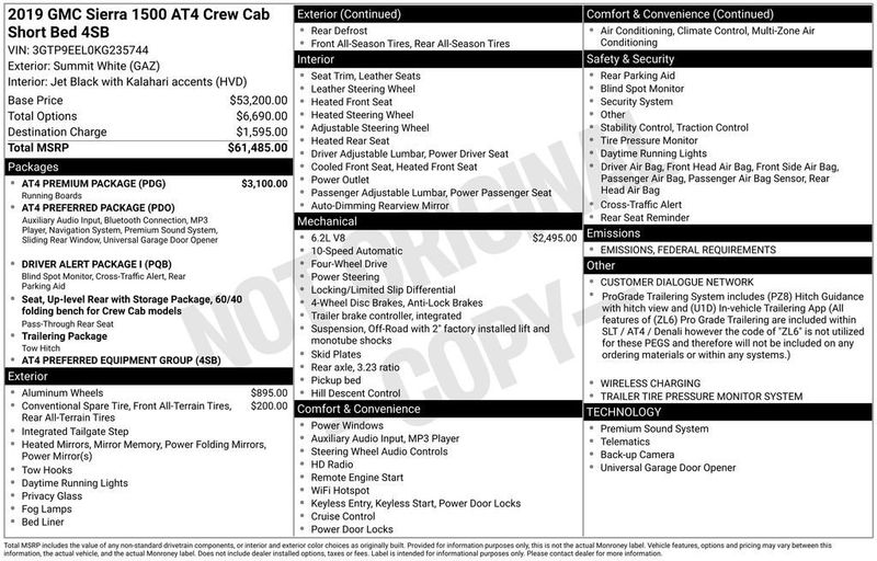 2019 GMC Sierra 1500 AT4 - 22944825 - 5