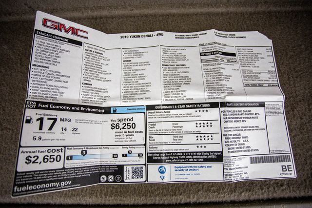 2019 GMC Yukon 4WD 4dr Denali - 22944663 - 43