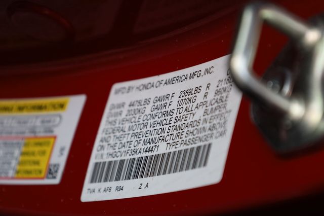 2019 Honda Accord Sedan Sport 1.5T CVT - 22969089 - 10