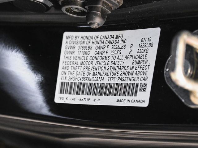 2019 Honda Civic LX - 23086921 - 12