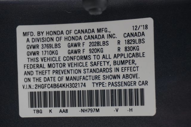 2019 Honda Civic Coupe LX CVT - 22946724 - 24