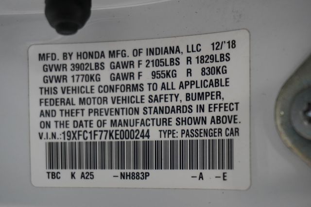 2019 Honda Civic Sedan EX-L CVT - 22893030 - 31