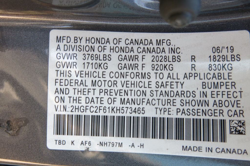 2019 Honda Civic LX photo 35