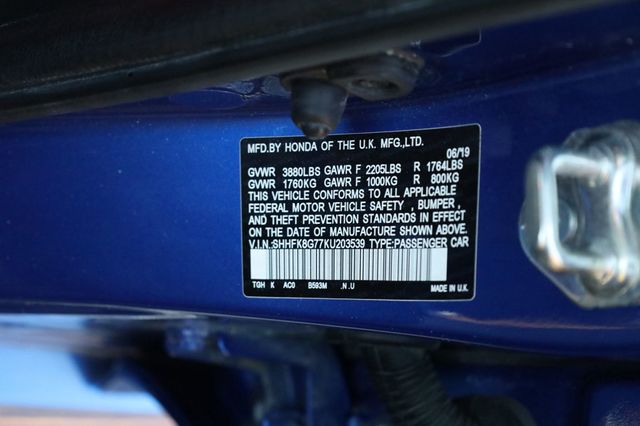 2019 Honda Civic Type R Touring Manual - 22936173 - 17