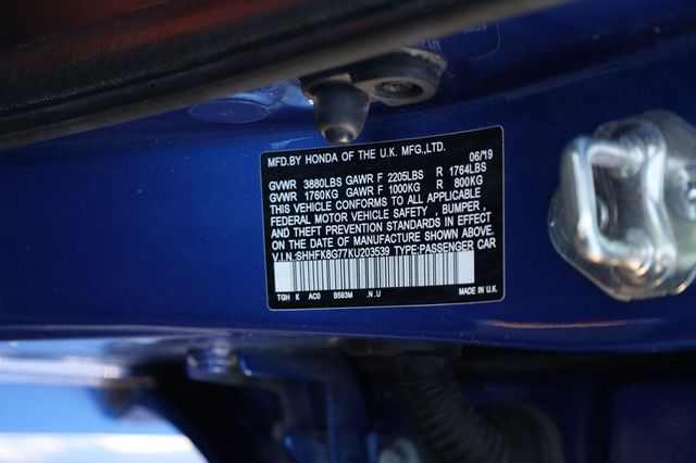 2019 Honda Civic Type R Touring Manual - 22936173 - 41