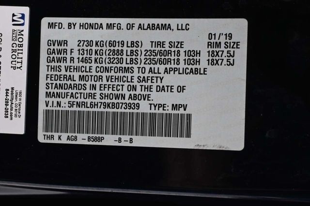 2019 Honda Odyssey EX-L Automatic - 23075377 - 35