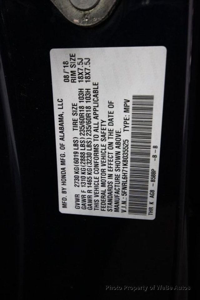 2019 Honda Odyssey EX-L Automatic - 22965414 - 34