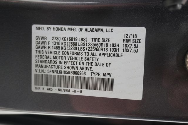 2019 Honda Odyssey Touring Automatic - 23017129 - 37
